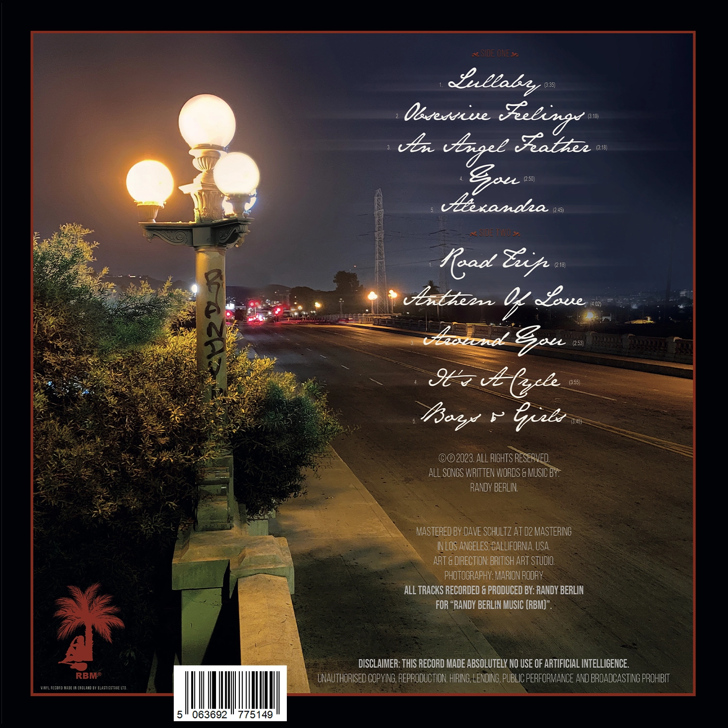 Album back cover