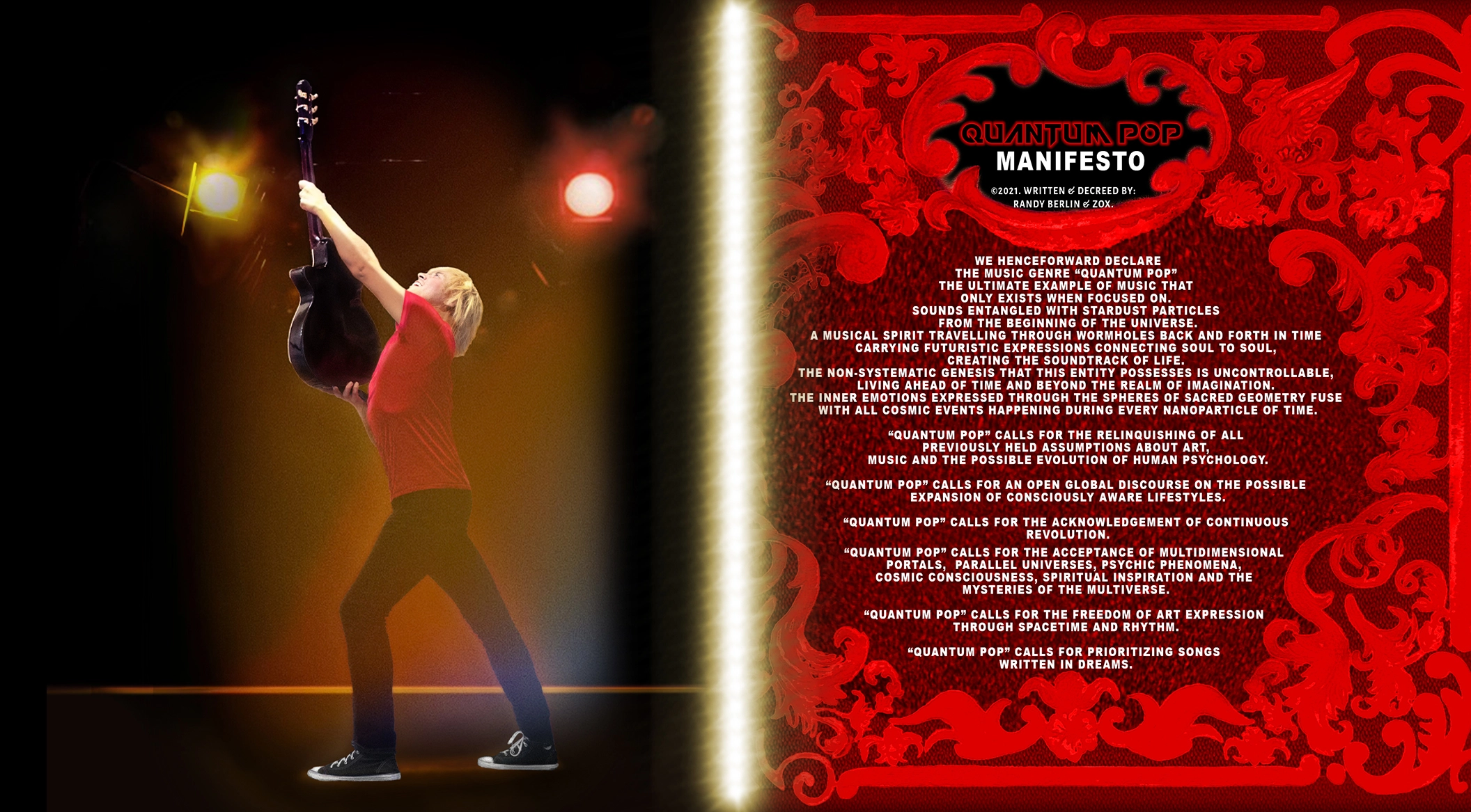 Quantum Pop Poster with Manifesto